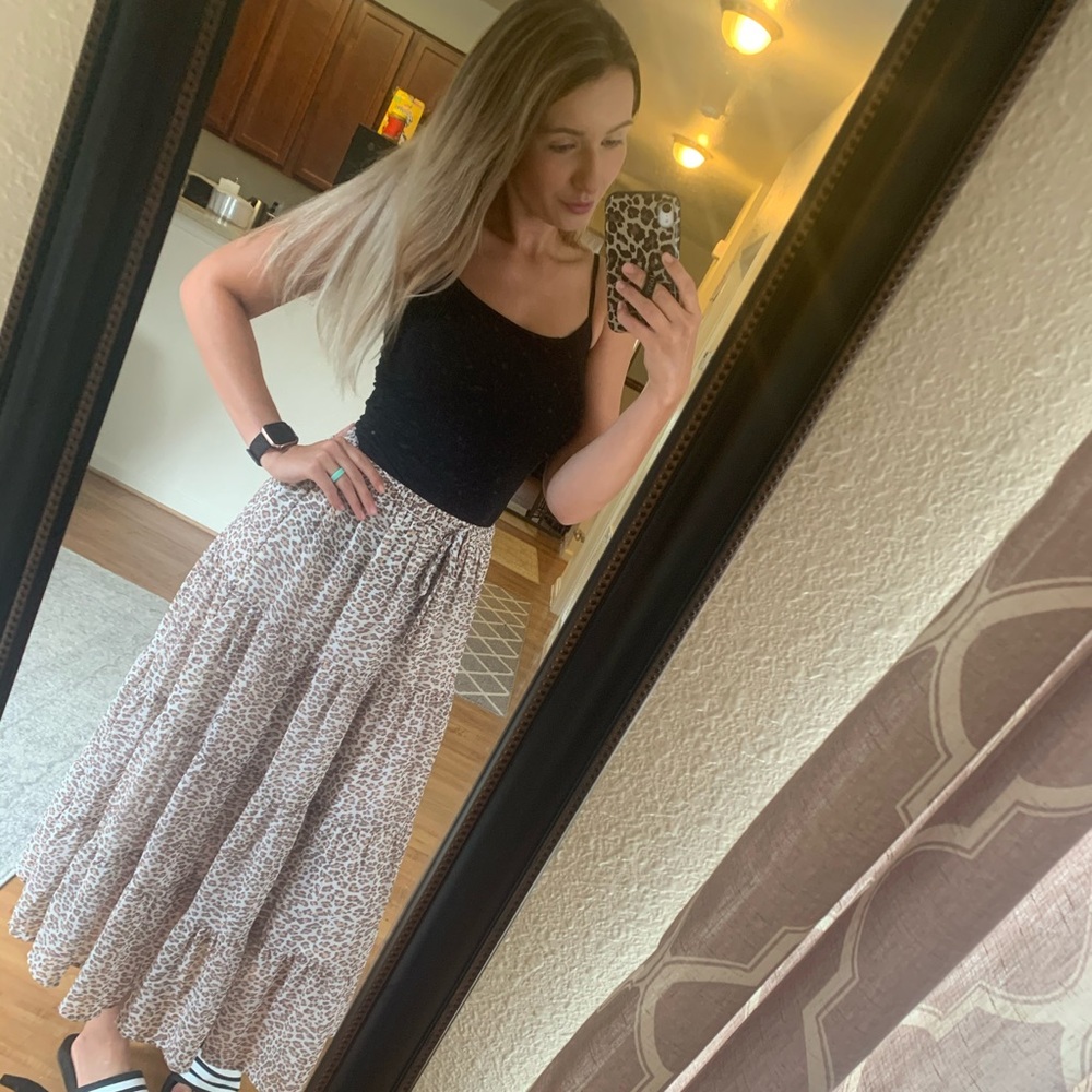 Aerie long cheetah skirt